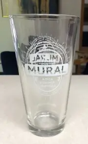4 New Belgium Brewing Mural Beer Glass 20oz Primus Agua Fresca Cerveza BX Libbey