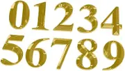 HOMSFOU 10pcs Number Sign Stickers for Modern Address Plaque Stylish Room Gate Digits for Hotel and Read Design One of Each