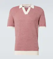 [Orlebar Brown] Orlebar Brown Horton wool and cotton polo sweater AU 93 red