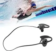 IPX8 Waterproof Swimming Headphones With Bluetooth 5.0, In-Ear Earbuds for Underwater Sports, Running and Cycling (Black)