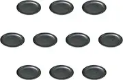 Set of 10, Mino Kouhiki (Black), Black Plate, 7.5 x 0.9 inches (19 x 2.4 cm), Medium Plate, Setomonohonpo