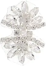 Veemoon Rhinestone Bow Knot Applique Patches for DIY Clothing Shoes and Hats Easy Adhesive Backing Durable Sparkling Design for Elegant Accessory Decoration