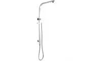 AQUAPERLA Blaze Square Chrome Top Water Inlet Shower Rail