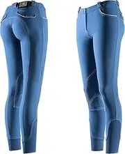 [Equi-Theme/Equit'M] Unisex's 979439616 Verona Breeches, Blue/White Contrasts and Piping, One Size