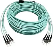 Fiber Optic Patch Cable 4 Core OM3 Armoured 150-300m 4C SC LC FC ST UPC A Multimode 4 Fiber Optic Fiber Optic Jumper Cable FTTH 200M(150m FC-FC)