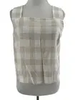 Madewell Women's Natural Linen Linen-Blend Sunside Button-Back Top Size 00 NEW