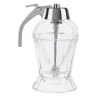 Premium Honey Syrup Dispenser Pot Jar Cup Glass Bee Hive Trigger stand Dispenser