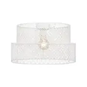 Brilliant 35cm White Tier Laser Cut Metal Batten Fix Shade Ceiling Fixtures