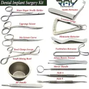 Implant Surgery Instruments Tissue Forceps Retractors Scissors Elevators Tweezer