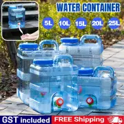 25L Portable Water Storage Container Camping with Spigot Water Tank Thick Water