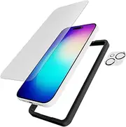 Tech21 Impact Glass 2-in-1 Screen Protector and Camera Lens Protector Bundle for iPhone 15, Clear