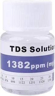 Standard EC Calibration Fluid, Liquid Standard Calibration, Reusable Conductivity Standard, 25ml Salinity Test Solution,Traceable Conductivity Calibration Standard for TDS Meter, EC Meter Consisten