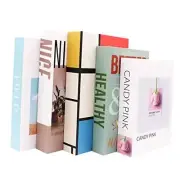 Decorative Books for Home Decor,Blue and White Fake Books for White Pink 5