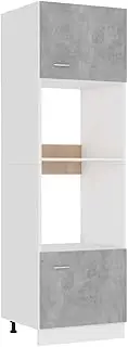 vidaXL Microwave Cabinet Storage Unit Shelf Rack Wall Mounted Cupboard Home Indoor Kitchen Equipment Furniture Concrete Grey Engineered Wood
