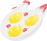 BESTOYARD Porcelain Egg Container for Kitchen Countertop Decorative Egg Holder for Fridge Secure Storage Organizer for Home Use Versatile and Neat Design