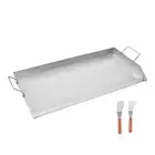 32x16 in Flat Top Griddle Stainless Steel Universal BBQ Grill Pan Cookware