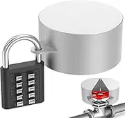 Fxvhojq Door Knob Lockout Device with Padlock Durable Iron Door Handle Lock Cover Outdoor Water Faucet Lock Cover Multifunctional Door Knob Lock Cover Prevents Turning of Door Knob for Home Office