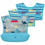 Green Sprouts - Bib Snap & Go Silicone Food-Catcher Bib 6-18 months