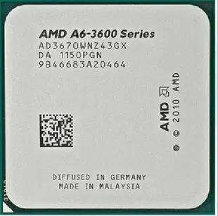 AMD A6-3650 FM1 APU集顯低熱 四核處理器cpu a6-3600 A6-3670 2