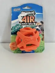 Chuckit Air Fetch Orange Ball Medium Fetch Hard Breathe Easy Interactive Dog Toy