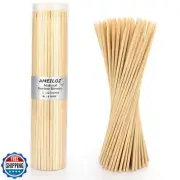 12" Natural Bamboo Wood Barbecue Skewers for Kabob, Appetizer, Fruit, Sausage