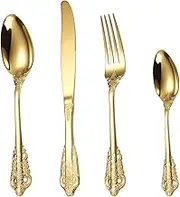 BIUDECO 1Set Vintage Stainless Steel Elegant Serving Utensils for Home Dining Practical and Tableware for Buffets Parties and Gatherings