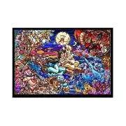 500pc Tenyo Disney Aladdin Story Stained Glass Jigsaw Puzzle Play Game 25x36cm