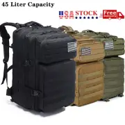 45L Large Military Tactical Backpack Army Molle Bag Rucksack 3 Day Assault Pack