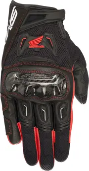 Alpinestars SMX-2 Air V2 Honda Collection, gloves , color: Black/Red , size: S