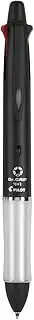 Pilot Dr. Grip 4+1 Multi-Function Refillable & Retractable Ballpoint Pen + Pencil, Fine Point, Black Barrel, Black/Red/Blue/Green Inks, Single Pen (36220)