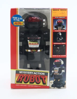 New Bright Mystery Action Animatronic Black Robot Battery Operated 1995 New