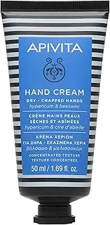 APIVITA Hand Cream Dry-Chapped Hands 1.69 fl.oz. | Moisturizing Cream for Hands and Face With Antioxidant Protection | Hypericum & Beeswax