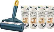 Large Lint Roller 6.3 inch Extra Sticky Pet Epilator Kit Suitable for Pet Hair Clothes Carpet Car Seat Dust Sticky Fluff Brush (with 5 Refills) ﻿