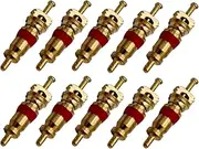 Valve Cores, Valve Stem Core, 10X Copper Tire Valve Tools, Inflator Valve Core Set, Air Valve Insertion, for Cars, Trucks, Motorcycles, Bikes, Air Conditioners