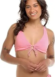 [EIDON] Women's Standard Priscilla Bikini Top Swimsuit with Tie Front Detail
