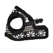 Puppia Dog Harness Vest No Pull Adjustable Prancer Black Small Fits 12-13" Chest
