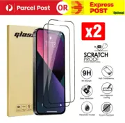 2X Tempered Glass Screen Protector For iPhone 16 15 14 13 12 11 XR Pro Max Plus