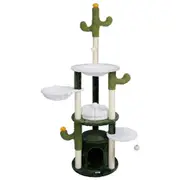 165cm Cat Tree Tower Scratching Post Bed Sisal Scratcher House Furniture Stand Cave Condo Climbing Play Hammocks Platforms