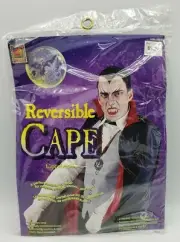 Halloween Cape Reversible 45" long Vintage 1996 for vampires, witches, ghouls,