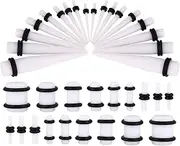 vogem 36Pcs Ear Stretching Kit 14G-00G/1.6mm-10mm Ear Gauges Expander Set Acrylic Tapers and Plugs Body Piercing Jewelry Set For Women and Men (Multiple color options