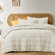Vintage Design Homewares Natural French Linen Coverlet Set