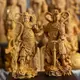 黃楊木雕擺件伽藍韋陀菩薩佛像左右護法關公韋馱神像供奉收藏裝飾