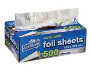 New Castaway Easy-Pick Heavy Duty Foil Sheets Pre-Cut Medium - Silver Carton (6