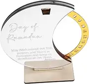 BCOATH Ramadan Mubarak Advent Reminder Eid Calendar Countdown Wood Calendar Ornament