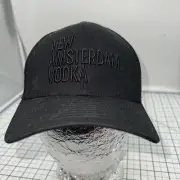 New Amsterdam Vodka Skyline Black Hat Cap Vintage Fitted Medium Large Liquor