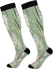 [Caihoyu] Womens Compression Socks Compression Sock 15-20 mmHg for Nurses, Pregnancy, Flying, Running,Travel