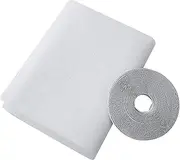 Blelsa DIY Window Screen with Self-Adhesive Tapes Mosquito Net for Windows Insect Netting Mosquito Protector Mesh Curtain 59 X 78 Inch White