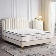 Gsleepee Double Mattress, 26cm Thick Double Size Mattresses in a Box, Gel Memory Foam Hybrid Mattress for Motion Isolation, Soft and Comfortable, Pressure Relief, Medium Firm Support