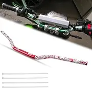 JXPANG Universal 22mm 7/8" Handle Bar For CRF KLX KX LTR TRX SX SXF EXC XCW Motocross Pit Dirt Bike Scooter ATV Quad Bike Grizzly Hawk 250 Bicycles (Red)
