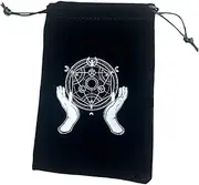 Tarot Card Bag - Tarot Dice Card Pouch | Velvet Tarot Card | Tarot Drawstring Pouch | Flannel Tarot Deck Holder Reusable Jewelry Pouch | Portable Bundle Pocket Tarot Bags for Kids, Adults